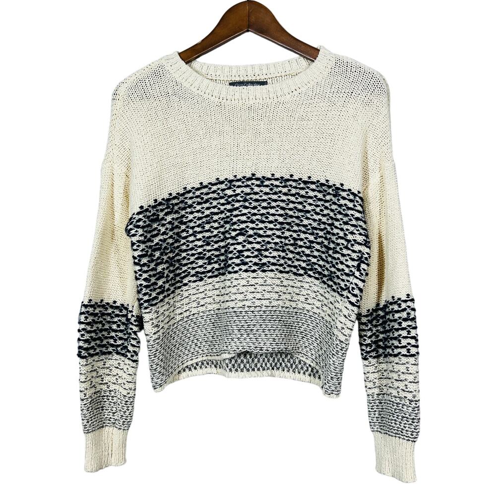 Grey Collective Long Sleeve Crewneck Sweater Blue Cream - M
